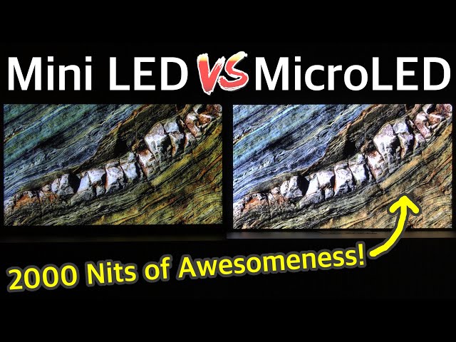 Samsung 89-inch MicroLED vs 85" Mini LED TV Shootout at CES 2022 - WOW!
