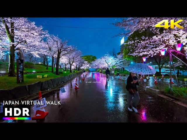 Tokyo Japan Rainy Night Walk | Spring 2026 • 4K HDR
