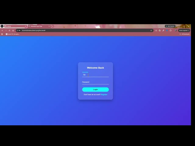 Login page using HTML & CSS