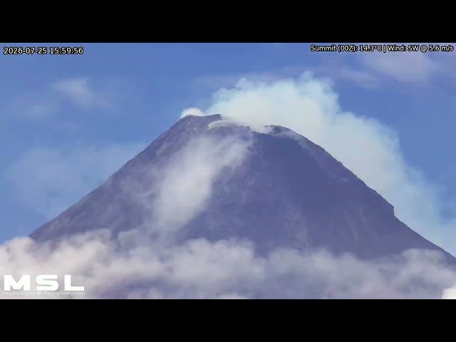 Mayon Volcano 24-Hour Timelapse: July 25, 2026 [SSW RPi ircut-v2cam Summit] 400x Speed | 4K