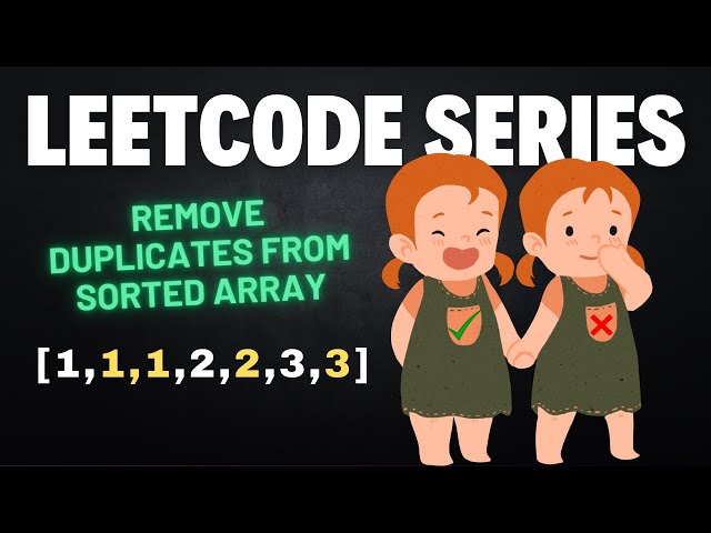 26. Remove duplicates from sorted array leetcode java | Easy solution in Tamil