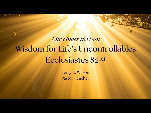 Wisdom for Life’s Uncontrollables
