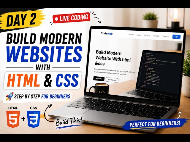 Build a Stunning Hero Section with HTML & CSS | Coffee Website Tutorial | Day 2