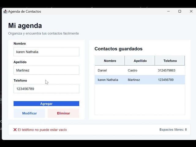 Agenda Telefónica MVC