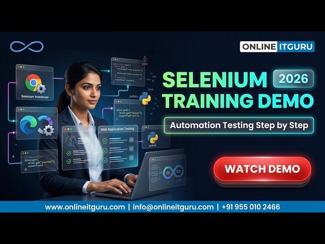 Selenium Testing Basics to Advanced | Industry Expert Training | Automation Demo | OnlineITGuru