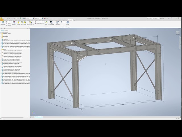 Structural Steel Design with Autodesk Inventor - SolidSteel parametric Product Video
