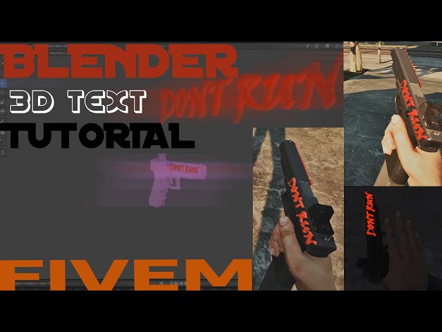 (Blender Tutorial) How to Create 3D Text On Guns For FiveM GTA5
