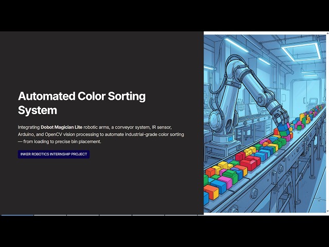 Automated Color Sorting System using Dobot Magician Lite | Dynamic Pick-and-Place with OpenCV