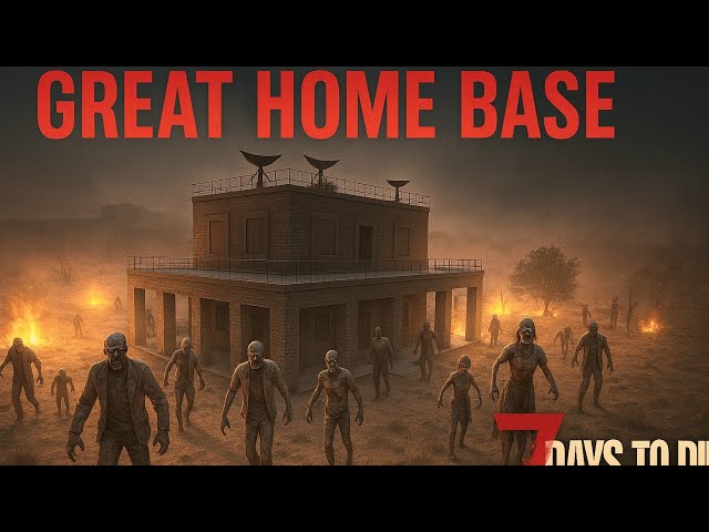 "GREAT Home Base" Episode 6 On 7 Days To Die New 2.0 Update Storms Brewing Vanilla Gameplay
