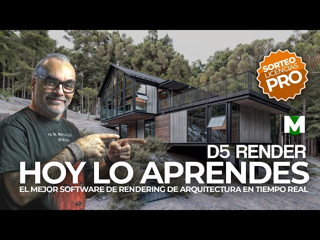 ⏱️​TUTORIAL 45 minutos | D5 RENDER Arquitectura exterior completo descarga gratis | español | manes