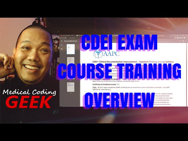CDEI Exam | Course Syllabus Overview | Clinical Documentation Improvement | Inpatient Coding