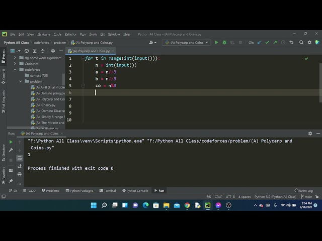 Polycarp and Coins solve python programming. Codeforces problem || Problem Solver Hero