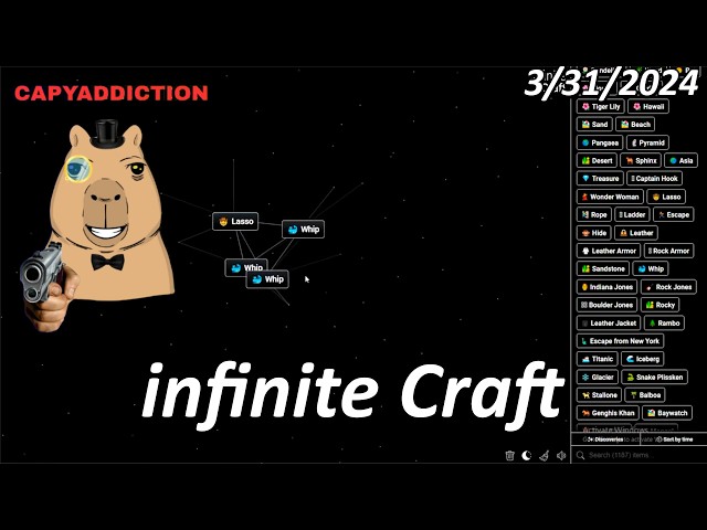 infinite Craft - 2,000 Word Challenge Run!! Can This Capybara Think? [Stream Archive]