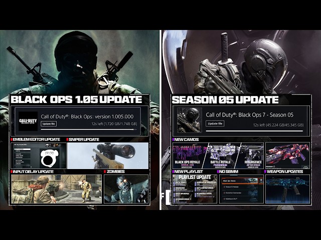 MASSIVE NEW Black Ops 1 & 2 Port 1.05 Update, BO7 Season 5 Patch Notes, & MORE! (BIG COD UPDATES)