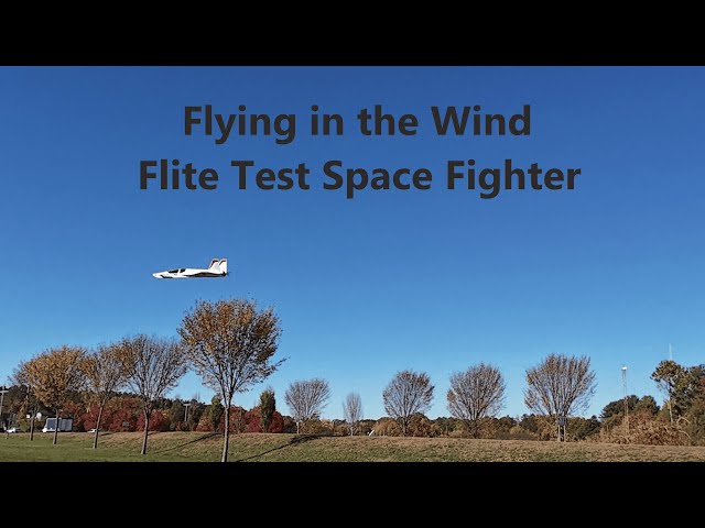 Flying on a sunny, but windy (9-12mph+) day with the FT Space Fighter - Can it fly?