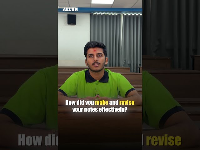 How to Make Effective Notes for NEET! 📝 | Premal Patel AIR 93 #shorts #shortnotes #neet2027 #neetug