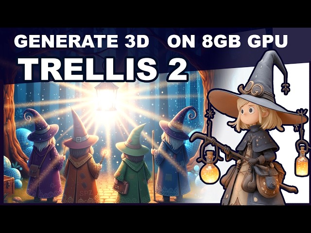 Generate HQ 3D on 8 GB gpu for free (Trellis.2, StableProjectorz)