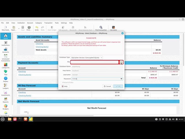 KMyMoney (24) - Set Password