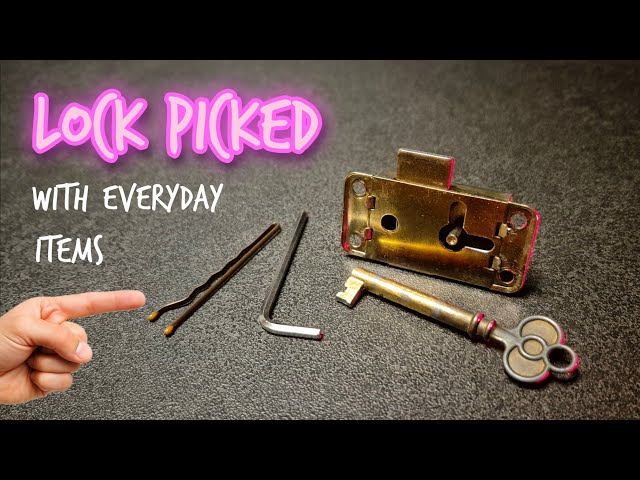 How to pick a cabinet lock with homemade tools