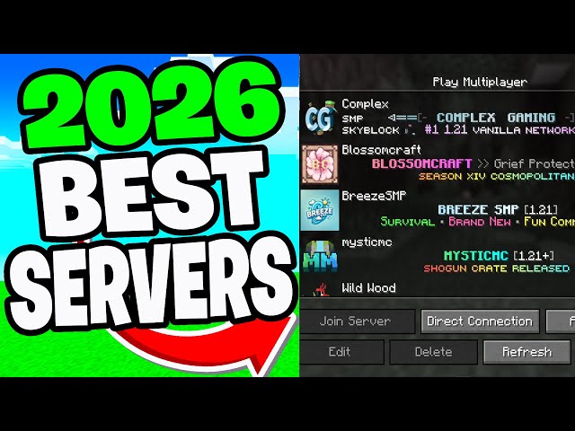 Top 10 BEST Servers For Minecraft 2026! - Java & Bedrock