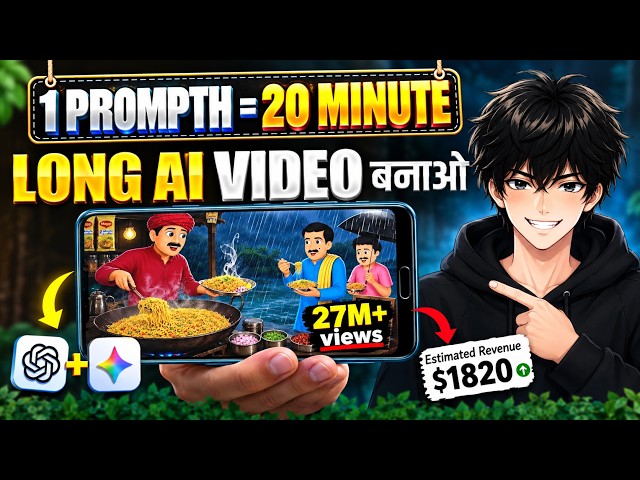🎬 1 Prompt = 20 Minute Long AI Story Video 🤯 | 100% FREE Master Prompt Method
