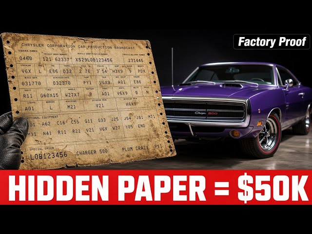 The Piece Of Paper Hidden In Your Seat That Decides What Your Car Is Worth