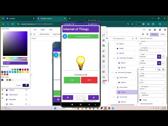 Kodular App - Bluetooth Controlled LED using Arduino