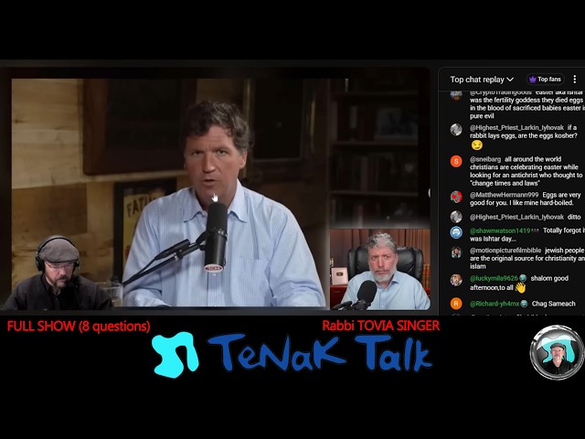 Rabbi TOVIA SINGER on TUCKER CARLSON Claims! FULL VIDEO with 8 topics! 2407