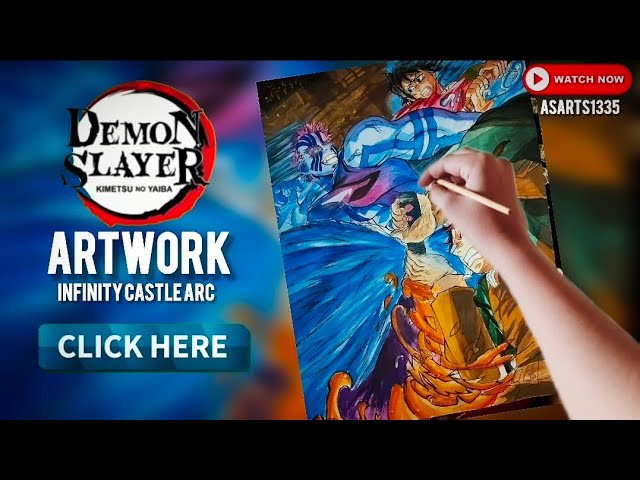 This Demon Slayer Art Took Me HOURS 😱🔥 – My Most Detailed Drawing Yet🥶