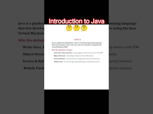 What Is Java Programming? | Java Explained Simply for Beginners #shorts #coding