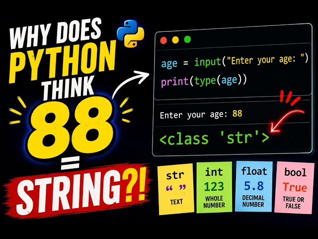 Why Does Python Think a Number Is a String? 🤯 | Python Data Types