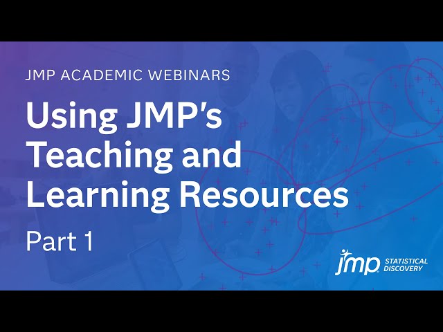 Using JMP's Teaching and Learning Resources, Part 1