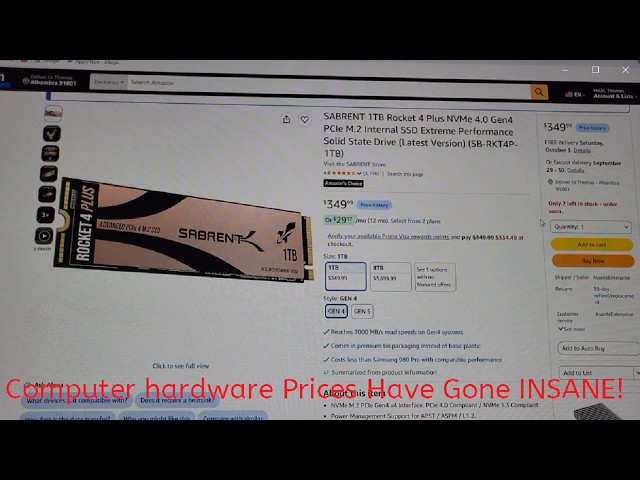 The Desktop PC I built In 2021 For $1,500 Would Now Cost Close To $4,000.  Same Exact Parts.