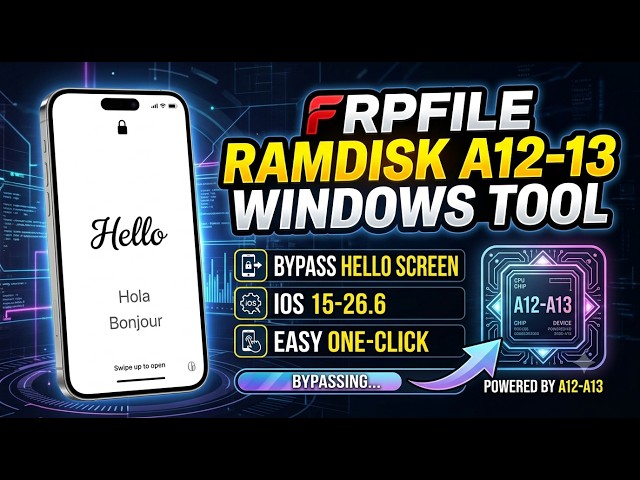 Bypass Hello Screen A12-A13 no Signal support i0S 18.7.9 & 26.6