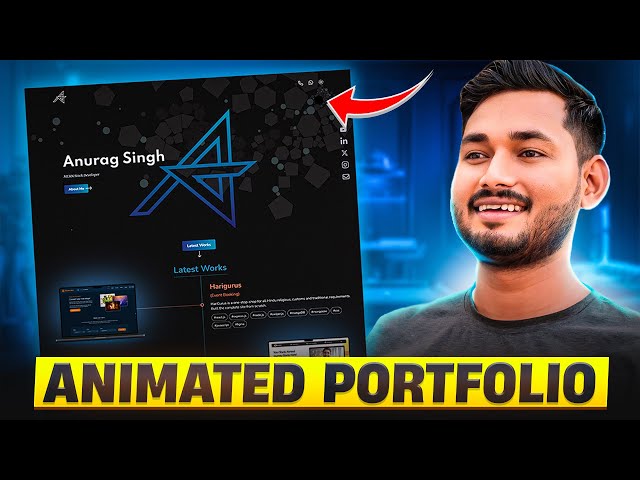 Modern Portfolio using Tailwind CSS in Hindi | Cursor Tracking Animation | Part 1