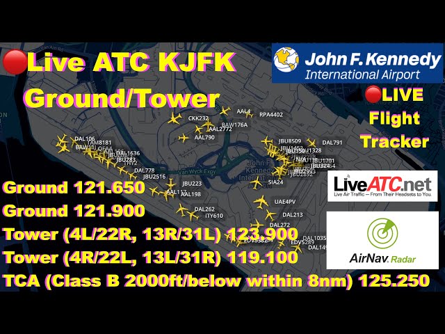 🔴 Live ATC Feed JFK | Every Takeoff, Landing & Emergency Call
