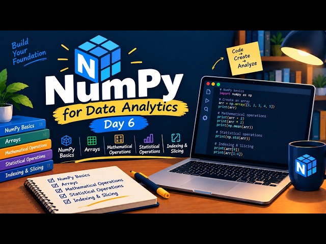 NumPy One Shot for Data Analytics | NumPy Basics, Arrays, Operations, Indexing & Slicing 🐍📊