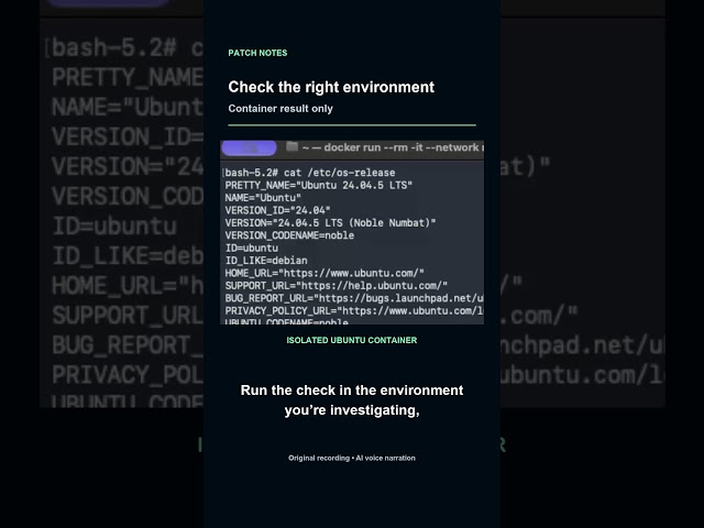 Check your Ubuntu package before chasing a patch
