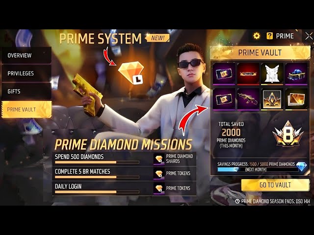 Prime Diamond Event Free Fire💥OB55 Prime Update Free Fire🤯🥳| Free Fire New Event l FF New Event