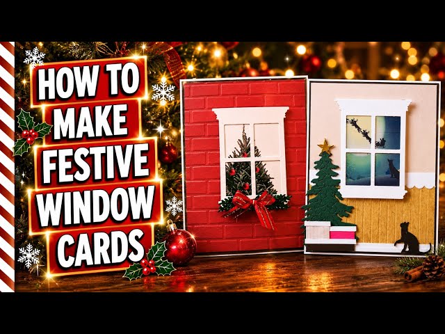 Festive Window Cards | Handmade Card Tutorial