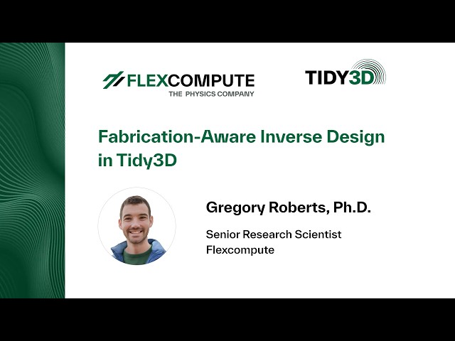 Tidy3D - Fabrication-Aware Inverse Design [2]