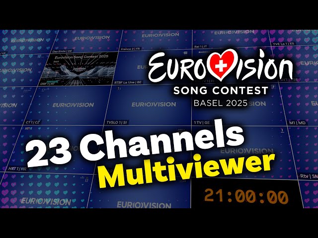 How TV stations join together for Eurovision – 23 channel multiviewer