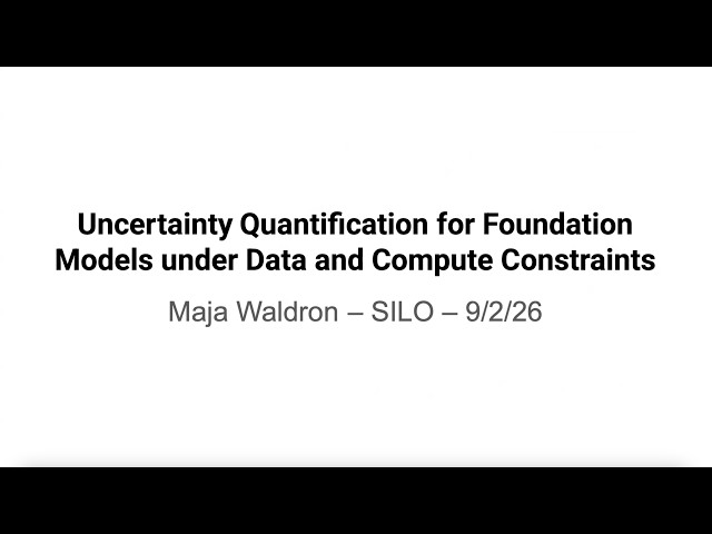 Maja Waldron - "Uncertainty Quantification for Foundation Models under Data and Compute Constraints"
