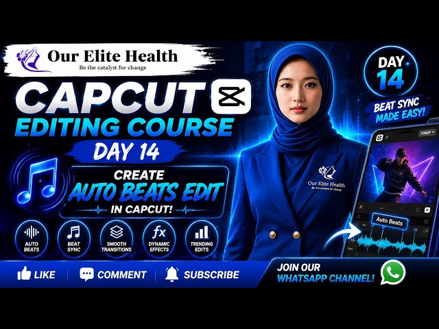STOP Editing Beats Manually!😱Try Auto Beats in CapCut|beat Edit|CapCut Editing Day 14|Ourelitehealth