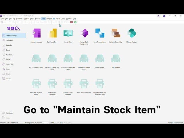 SQL Tutorial 04 - Maintain Stock Item