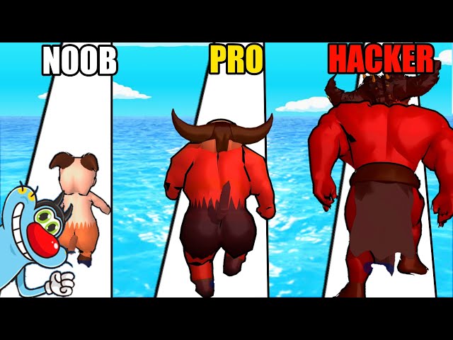 NOOB vs PRO vs HACKER | In Monster Evolution Run | With Oggy And Jack | Rock Indian Gamer |