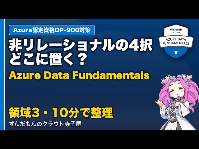 【DP-900】非リレーショナルの4択【Blob・File・Table・Cosmos DBの使い分け】