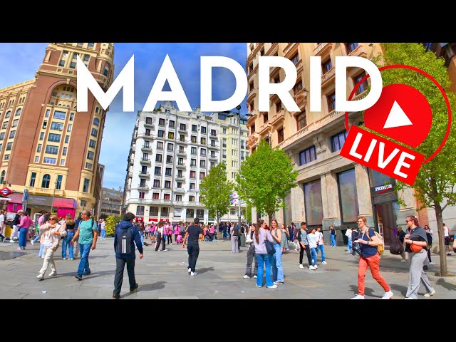 🔴 LIVE Madrid Walking Tour 🌆 | Puerta del Sol to Gran Vía & Hidden Corners