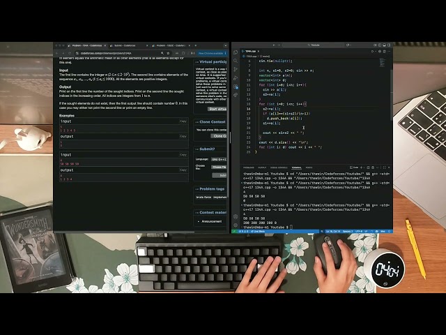 Codeforces | C++ | Rated 1200 | HHKB Type-S | real time | no talking | Short 129