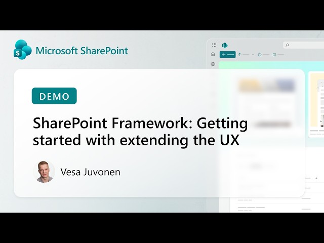 SharePoint Framework: Getting started with extending the UX